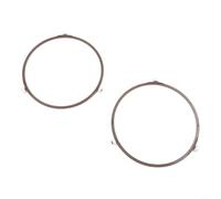 Zeroupshop Paquete de 2 guías de rodillo de microondas, anillo giratorio de 17,8 cm con ruedas de 14 mm, acoplador de plástico para piezas de fijación de microondas de cocina doméstica