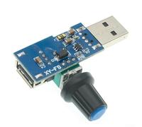 Zeroupshop Paquete de 3 controladores de velocidad de ventilador USB CC 4-12 V de voltaje de entrada ajustable con conductor de cobre puro para mini ventiladores de escritorio de oficina y hogar