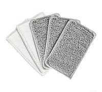Zeroupshop Paquete de 5 almohadillas de limpieza para máquina espresso, 13,1 x 7,2 cm, repuesto de tela absorbente, para mantenimiento de boquilla de vapor y bandeja de goteo, gris