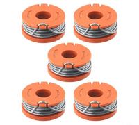 Zeroupshop Paquete de 5 bobinas y línea para recortadora S1825CT S3630CT S3630CT2, tapa sin herramientas, piezas de repuesto de césped de plástico para equipos de jardín al aire libre de 18 V 36 V