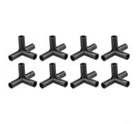 Zeroupshop Paquete de 8 accesorios de tubería de polietileno de 4 vías, para marcos de invernadero, soportes de soporte de plantas, estructuras compatibles, con tubos de 8 mm, 12 mm, 16 mm y 19 mm (8