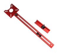 Zeroupshop Para soporte de ranura de fresado de enrutador, plantilla circular de aleación de aluminio con base para máquina de corte de carpintería, herramienta de posicionamiento de guía de borde