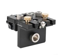 Zeroupshop Plantilla de clavija 3 en 1 con guía de perforación de clip de posicionamiento ajustable y localizador de perforador para una carpintería fiable y consistente