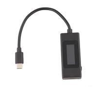 Zeroupshop Probador de medidor de potencia USB-C 4-30V 6.5A Monitor de energía de corriente de voltaje con pantalla LCD, para QC2.0 para QC3.0 PD VOOC Carga rápida KWS-065C Negro (065C-negro)