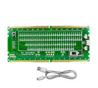Zeroupshop Probador de ranura de memoria DDR5 con diagnóstico LED para placas base de escritorio y servidor, herramienta de hardware de fuente de alimentación dual, detector de fallos compacto (verde)
