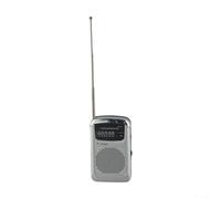 Zeroupshop Receptor digital portátil AM FM de doble banda tamaño de bolsillo Cuerpo ABS funciona con pilas compacto PARA DISEÑO, para viajes al aire libre Noticias música gris (gris)