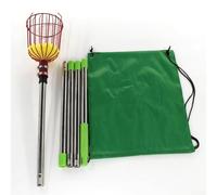 Zeroupshop Recolector de frutas telescópico, con poste de acero inoxidable, herramienta de jardín ajustable de alto alcance, para manzanas, peras, duraznos, cesta ligera y bolsa de tela, para cosecha
