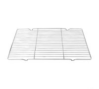 Zeroupshop Red rectangular de malla para parrilla, rejilla de barbacoa de acero inoxidable para hornear pan y pasteles, utensilios de cocina resistentes para picnic al aire libre (S)