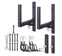 Zeroupshop Sistema profesional de escalera para remolque con estructura de soporte triangular, construcción de acero para transporte de madera, furgonetas de carga cerradas, almacenamiento de