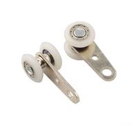 Zeroupshop Sistema profesional del hardware de la puerta corrediza del gabinete con los rodillos de la pista del metal para el movimiento silencioso de la puerta de la ventana (2PCS)