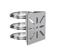 Zeroupshop Soporte de cámara de acero inoxidable, sistema de anillo ajustable, soporta barra de hasta 200 mm, no requiere taladrar, montaje multidispositivo para panel solar de seguridad al aire libre