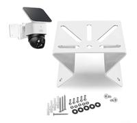 Zeroupshop Soporte de esquina para seguridad Eufy para SoloCam S340/E30/E42 de metal blanco con diseño resistente a la intemperie para uso en interiores y exteriores, juego de tornillos incluido