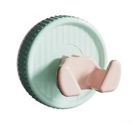 Zeroupshop Soporte de pared ABS sin perforaciones con diseño de color caramelo para cocina, baño, dormitorio, extraíble y reutilizable, fuerte agarre al vacío (azul)