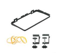 Zeroupshop Soporte para bolsas de basura para armario, estante de basura de metal estable con clip de arco, ajustable de 0 a 5,5 cm de grosor, carga resistente de 5 kg, cesta de basura portátil de