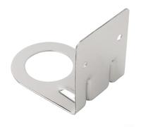 Zeroupshop Soporte para botella de gel de ducha montado en la pared, organizador de jabón de acero inoxidable con bucle ajustable para baño y cocina, estante para champú a prueba de óxido, plateado