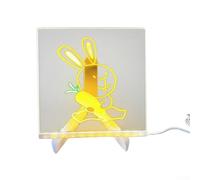Zeroupshop Tablero de escritura y dibujo LED acrílico iluminado para niños, kit completo de manualidades con bolígrafos multicolor y soporte, luz nocturna educativa divertida para expresión creativa