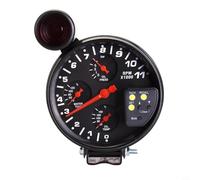 Zeroupshop Tacómetro digital 4 en 1 de 5 pulgadas con luz de cambio, monitor de presión de aceite de temperatura del agua RPM, carcasa de metal con retroiluminación LED azul, para coches de