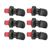 Zeroupshop Tapón de vino de prensa manual, tapa de sellado hermético para botellas, cerveza, champán, aceite, vinagre, goma, accesorio de bar, blanco, paquete de 4 (6 piezas negras)