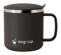 Zeroupshop Taza de café de viaje con tapa, vaso aislado de doble pared, colador de té y cuchara integrados, vaso portátil, recipiente a prueba de fugas, boca ancha para bebidas, 16.9 onzas (blanco
