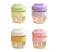 Zeroupshop Taza de frutas con tapas y cuchara, recipiente sellado a prueba de fugas para ensalada, desayuno, preparación de comidas, tarro de plástico reutilizable para almacenamiento de alimentos