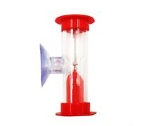 Zeroupshop Temporizador de arena de 3 minutos para ducha, reloj de arena con ventosa para niños que se cepillan los dientes, dispositivo de conservación de agua en morado y verde (rojo)