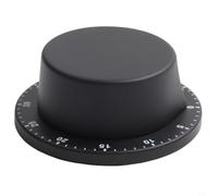 Zeroupshop Temporizador de cocina de acero inoxidable mecánico de cuerda 70 dB anillo fuerte para cocinar hornear entrenamiento estudio negro (A)