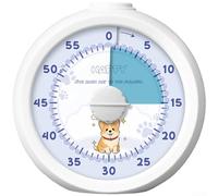 Zeroupshop Temporizador visual para niños, reloj silencioso de cuenta regresiva con modo de alarma, para un fácil control de parada y rotación con una sola pulsación, herramienta de gestión educativa