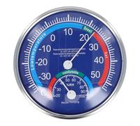Zeroupshop Termómetro analógico higrómetro para uso en interiores y exteriores, grande para salas de dial, monitor de clima con rango cómodo, estación meteorológica ABS para el hogar, oficina, jardín