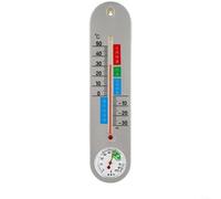 Zeroupshop Termómetro higrómetro digital de alta precisión interior para montaje en pared exterior Medidor de humedad Pantalla grande -30 a 50 C 0-100% RH ABS respetuoso con el medio ambiente No (E)