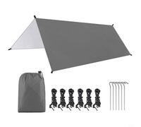 Zeroupshop Tienda de campaña impermeable de 300 x 300 cm, con picos y cuerdas de nailon, para senderismo, pesca, al aire libre, resistente al viento, ligero