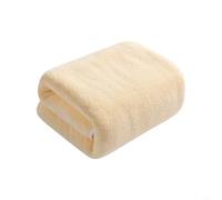 Zeroupshop Toalla de baño de forro polar coral grueso, absorbente, de secado rápido, suave, similar a una nube, sólida para uso en casa, gimnasio, yoga, ducha, 70 x 140 cm, rosa (ganso amarillo, 70 x
