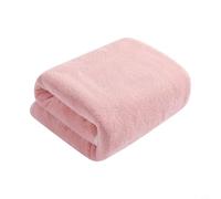 Zeroupshop Toalla de baño de forro polar coral grueso, absorbente, de secado rápido, suave, similar a una nube, sólida para uso en casa, gimnasio, yoga, ducha, 70 x 140 cm, rosa (rosa, 70 x 140 cm)