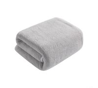 Zeroupshop Toalla de baño de forro polar coral grueso, absorbente, de secado rápido, suave, similar a una nube, sólida para uso en casa, gimnasio, yoga, ducha, 70 x 140 cm, rosa (gris poco profundo