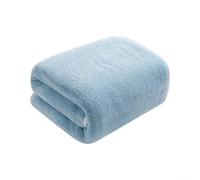 Zeroupshop Toalla de baño de forro polar coral grueso, absorbente, de secado rápido, suave, similar a una nube, sólida para uso en casa, gimnasio, yoga, ducha, 70 x 140 cm, rosa (azul 70 x 140)
