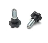 Zeroupshop Tornillo de mano de plástico de cabeza hexagonal M14 x 1.5 para cinta de correr, tornillo de perilla negro para reparación y montaje de máquinas de gimnasio, paquete de 2