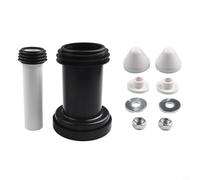 Zeroupshop Tubería de conexión de bandeja, para marco de inodoro suspendido de pared de cisterna Duofix, conectores de tubería de descarga y residuos con cubierta de cromo satinado, material de PE/PP