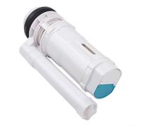 Zeroupshop Válvula de descarga doble para tanque de inodoro dividido, repuesto de válvula de drenaje de plástico ABS, ajustable de 18,5 a 29 cm, doble botón de descarga completa, ajuste de 6 a 7,5 cm