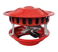 Zeroupshop Ventilador de chimenea de 40 W para estufa de leña, chimenea de metal silenciosa, eliminación de humo, flujo de aire eficiente, plateado, compatible con horno de caldera y fuego