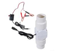 Zeroupshop Ventilador de escape en línea de 12 V CC con controlador de velocidad, circulación de aire silenciosa para baño, cocina, hogar, oficina y jardinería interior, cuerpo de plástico blanco (20