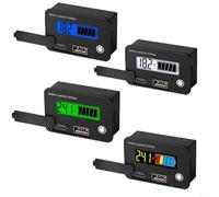 Zeroupshop Voltímetro digital de dos cables 8-30 V CC y probador de voltaje de batería con pantalla LCD, carga rápida para baterías de iones de litio/plomo-ácido/LiFePO4 (juego de 4 colores)