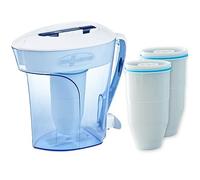 ZeroWater Combo Jarra filtradora de agua de 2,4 litros con 3 Filtros y Medidor de Calidad de Agua incluido, Libre de BPA y certificada para Reducir el Plomo y Otros Metales Pesados