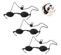 Zerquell 3 Piezas Gafas de Solarium, Ajustables Gafas de Protección UV Solar, Gafas de Protección LED para Terapia Láser, Depilación IPL, Clínicas de Belleza, Solarium (Negro)