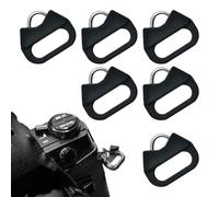 Zerquell 6 Piezas Triangulares para Cámara, Adaptador para Correa de Cámara, Anillas de Conexión para Correa, Mosquetón con Tapa Protectora, Compatible con Cámaras con Ojales Tipo Anillo O