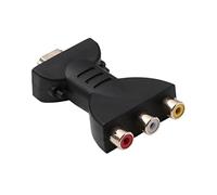 zeryor Adaptador HDMI a 3RCA, convertidor VHS a digital compatible con 720P/1080P, adaptador HDMI RCA macho a hembra fácil de usar con enchufes chapados en oro y núcleo de cobre puro para conexión de