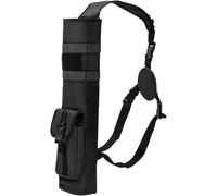 zeryor Carcaj ligero para flechas de tiro con arco de doble uso, soporte para flechas de espalda y cadera con correa de hombro ajustable, clip para cinturón y sistema Molle para caza con arco (negro)