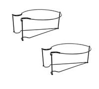 zeryor Soporte de metal para plantas colgantes, soporte de barandilla para exteriores, balcón, valla, porche, estante de hierro desmontable para plantas pequeñas (2 piezas)