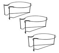 zeryor Soporte de metal para plantas colgantes, soporte de barandilla para exteriores, balcón, valla, porche, estante de hierro desmontable para plantas pequeñas (3 piezas)