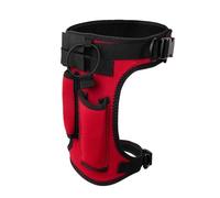 zeryor Soporte de neopreno para cuchillos de buceo, correa elástica ajustable para el muslo con 2 bolsillos para buceo, esnórquel, rafting, pesca, senderismo, barco (rojo)