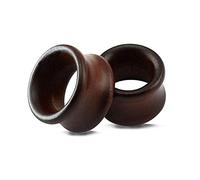 ZeSen Jewelry 1 Pare Dilatación de Oreja Marrón Natural de la Vendimia Expansores Oreja de Madera Orgánico Túnel del Oído Hombre Mujer 8-25mm