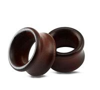ZeSen Jewelry 1 Pare Dilatación de Oreja Marrón Natural de la Vendimia Expansores Oreja de Madera Orgánico Túnel del Oído Hombre Mujer 8-25mm